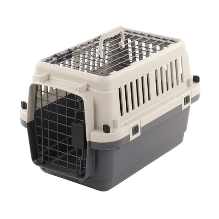 Flamingo Transport Cage Neto Dark Grey XS - sturdy carrier for dogs and cats, for