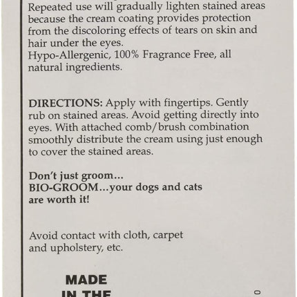 Bio - Groom Stain Free - effective formula for removing tear stains in dogs and cats