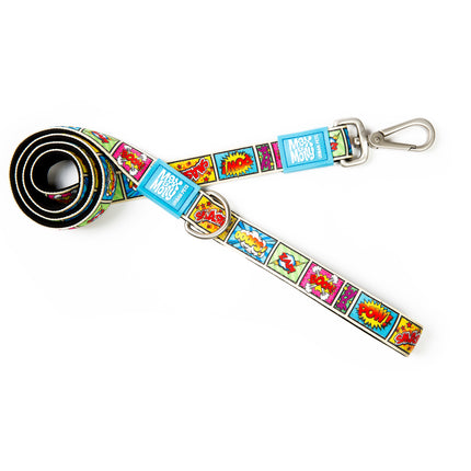 Max&Molly Short Leash Comic - colorful urban leash for dogs, awesome pattern, 120cm