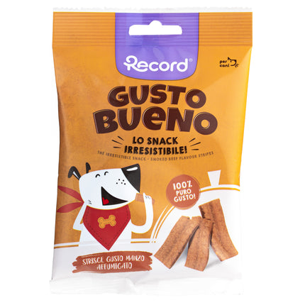 Record Gusto Bueno Smoked Beef Flavor Stripes - dog treats, smoked beef flavor strips