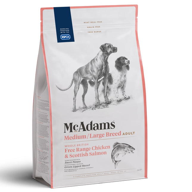 McAdams Medium/Large Breed Free Range Chicken & Salmon - baked food for medium and large dogs, free-range chicken and salmon