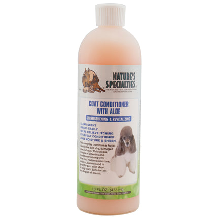 Nature's Specialties Coat Conditioner With Aloe - Aloe Coat Conditioner for Dogs and Cats, Concentrate 1:32