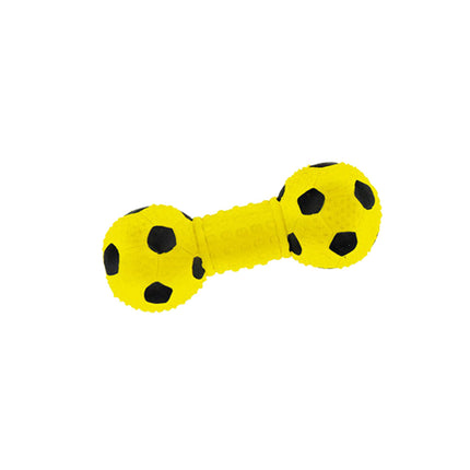 Record Latex Dumbbell - rubber chew toy for dogs with protrusions