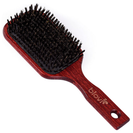 Blovi Wood Brush - extra large wooden brush with natural bristles, for breeds with short and/or fine hair