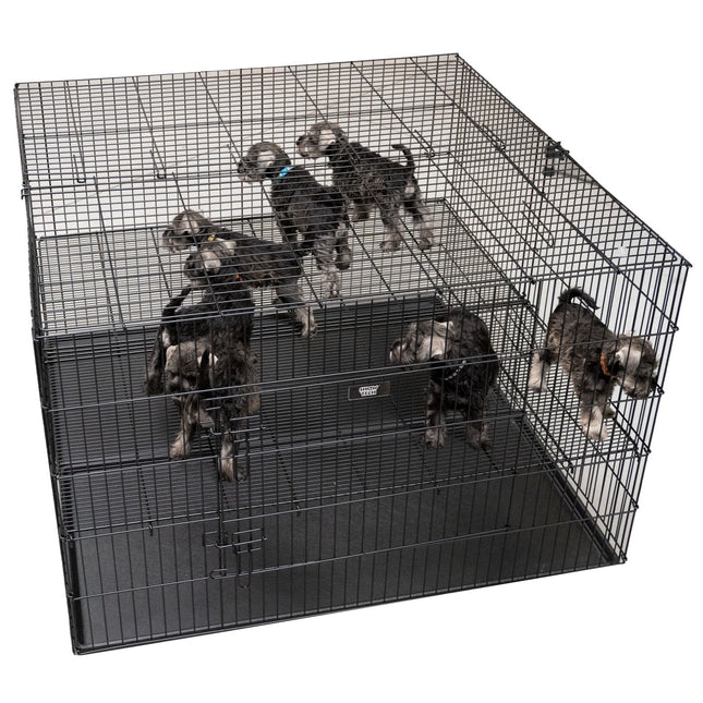 Show Tech Large Puppy Play Pen - double, adjustable bottom puppy enclosure