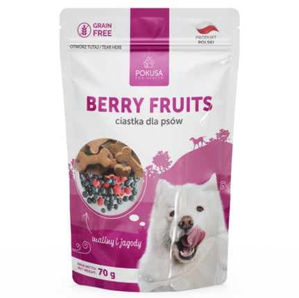 Pokusa Natural Berry Fruits Snacks - grain-free treats for dogs, with forest fruits