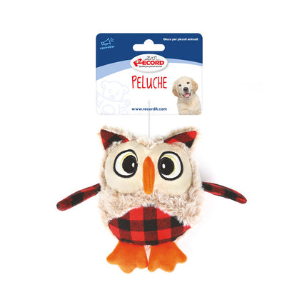 Record Owl - plush owl in