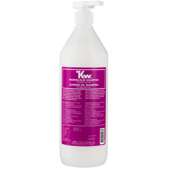 KW Almond Shampoo - moisturizing shampoo with almond oil for dogs and cats, concentrate 1:3