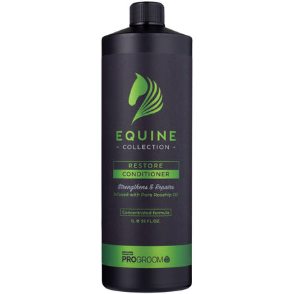 ProGroom Equine Collection Restore Conditioner - revitalizing conditioner for dry horse coat, mane, and tail, concentrate