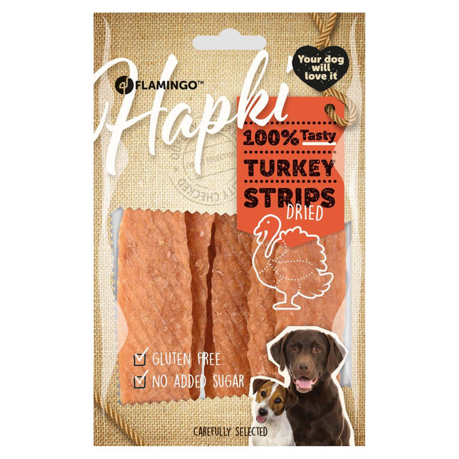 Flamingo Hapki Turkey Stripes - dog treats, dried turkey strips