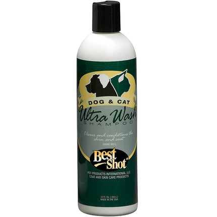 Best Shot Ultra Wash Shampoo - conditioning, low-foaming shampoo for the initial, essential wash of dogs and cats, concentrate 1:7