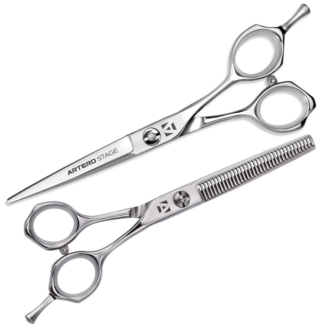 Artero Stage Set - professional scissors set + thinning shears 6 Thinning, 34 teeth