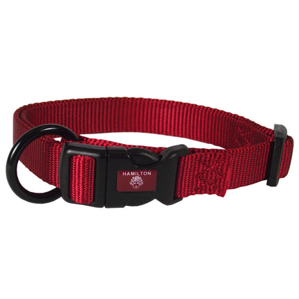 Hamilton Classic Adjustable Collar - nylon collar with adjustable circumference, for medium breed dogs