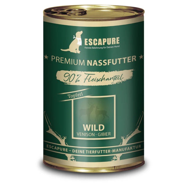 Escapure Topferl Wild - wet food for dogs, game meat with vegetables, 90% meat