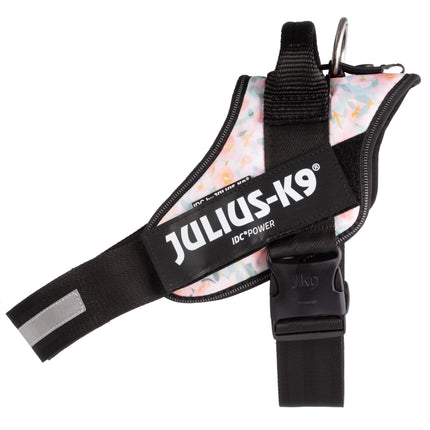 Julius - K9 IDC Powerharness Pretty - dog harness with reflectors, floral pattern