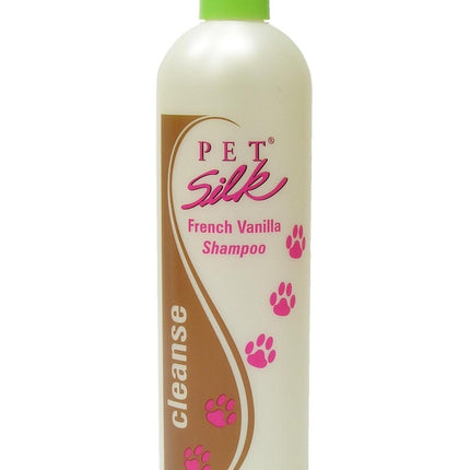 Pet Silk French Vanilla Shampoo - moisturizing shampoo for dogs and cats for dry and sensitive skin, with a vanilla scent, concentrate 1:16