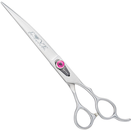 Kenchii Love Curved Scissors - professional grooming scissors with an ergonomic handle, curved