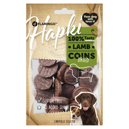 Flamingo Hapki Lamb Coins - dog treats, lamb chips