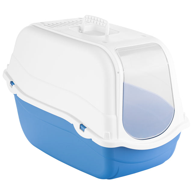 Record Romeo Cat Litter Box - enclosed litter box for cats, with a flap and filter