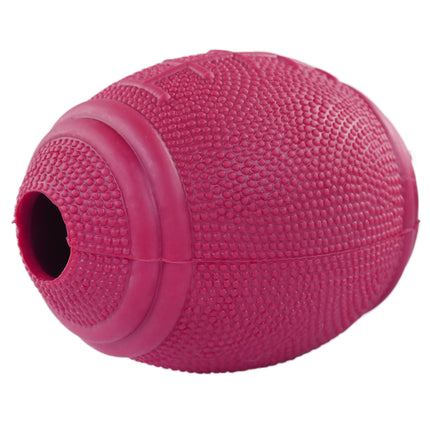 Flamingo American Football - dog toy, ball with a treat opening