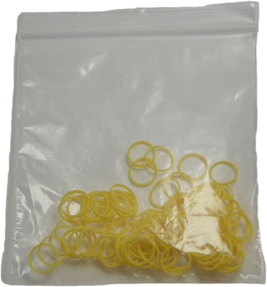 HPP Latex Rubber Bands 100pcs - Yellow 0.8cm