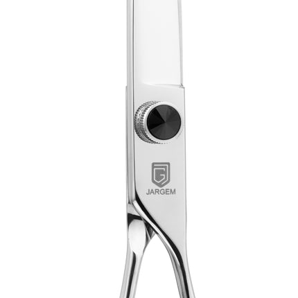 Jargem Curved Diamond Scissors - curved grooming scissors, polished with a diamond tip