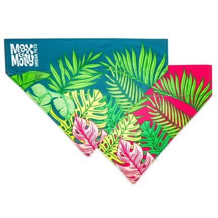 Max & Molly Reversible Bandana Tropical - double-sided bandana for dogs