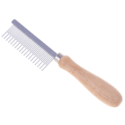 Miranda Metal Comb with Wooden Handle