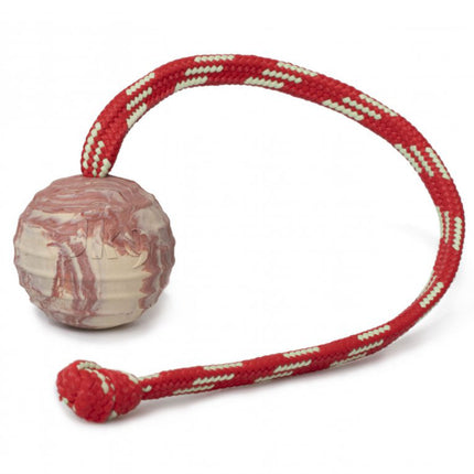 Julius K9 Natural Rubber Ball Line - rubber ball with a rope for dogs