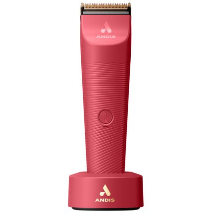 Andis Raspberry Vida Cordless Clipper - cordless clipper with a gold adjustable blade, USB-C charger