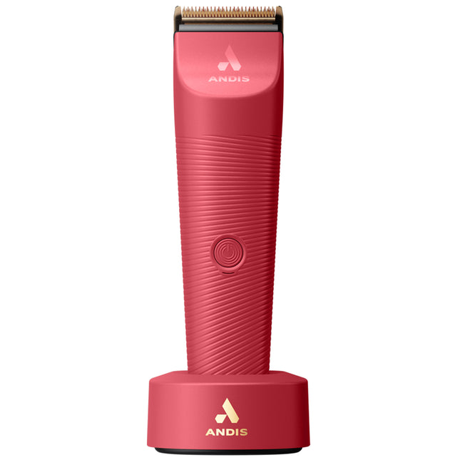 Andis Raspberry Vida Cordless Clipper - cordless clipper with a gold adjustable blade, USB-C charger