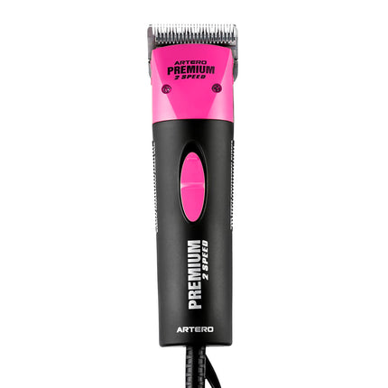 Artero Premium 2 - Speed Clipper 25W - professional two-speed pet grooming clipper with blade - pink