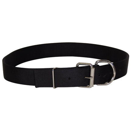 Hamilton Double Thick Buckle Collar - sturdy collar made of double nylon webbing, for large dogs - Length: 71cm