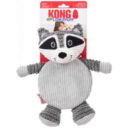 Kong Low Stuff Crackle Raccoon (L) - plush toy for dogs with a crackling squeaker, raccoon with minimal stuffing