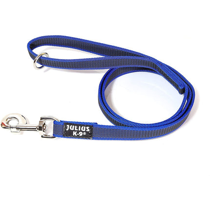 Julius K9 Color & Gray Supergrip Leash With Handle Ring - Non-slip Dog Leash with Handle and Ring