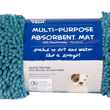 Show Tech Multi-Purpose Absorbent Mat - Non-slip absorbent mat made of microfiber - turquoise