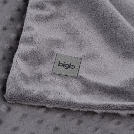 Biglo Minky Blanket Grey - soft, fleece blanket for dogs and cats