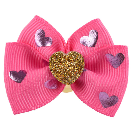 Blovi Bow Glamour Colorful Bow with Golden Heart