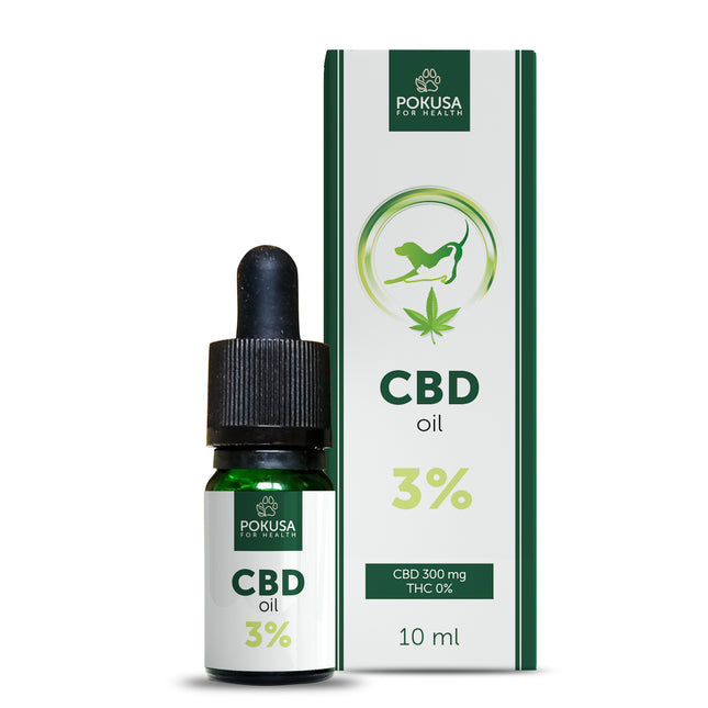 Pokusa CBD Oil 3% - CBD oil with salmon oil for dogs and cats