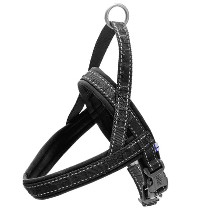 Hurtta Casual Eco Harness Raven - Norwegian-style harness for dogs made from recycled materials - 70 - 80