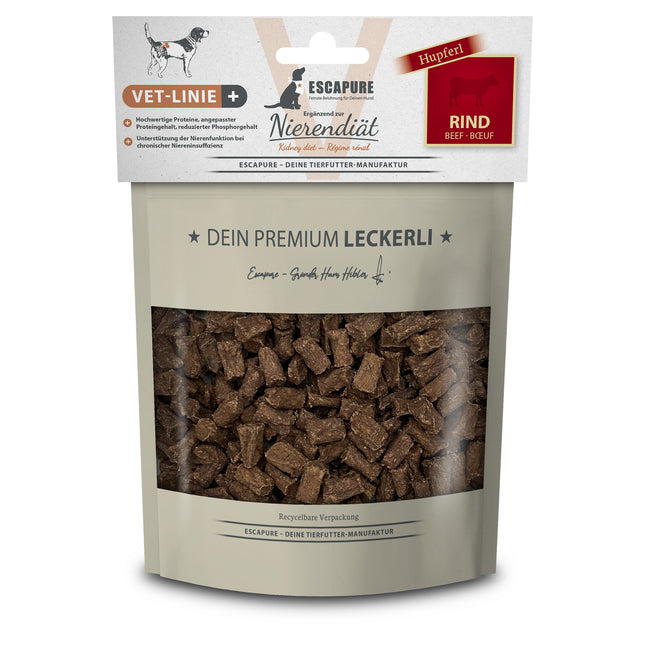 Escapure VET Kidney Diet Hupferl Beef - meat treats for dogs, kidney function support