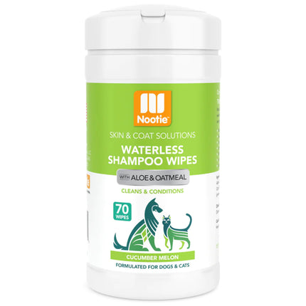 Nootie Waterless Shampoo Wipes - wipes for daily hygiene and refreshing your dog's and cat's coat