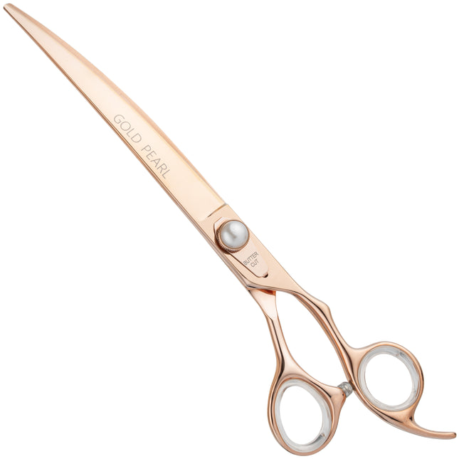 Geib Gold Pearl Curved Scissors - professional grooming scissors made of Japanese steel, curved