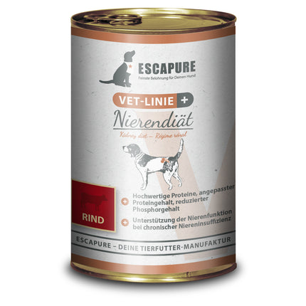 Escapure VET Kidney Diet Beef - wet food for dogs, kidney support