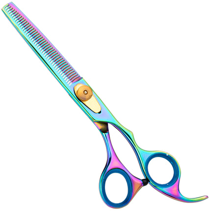 Geib Rainbow Kiss Thinner - high-quality grooming thinning shears with a rainbow finish, 42 teeth