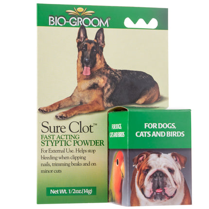 Bio - Groom Sure Clot - powder for stopping bleeding for dogs and cats