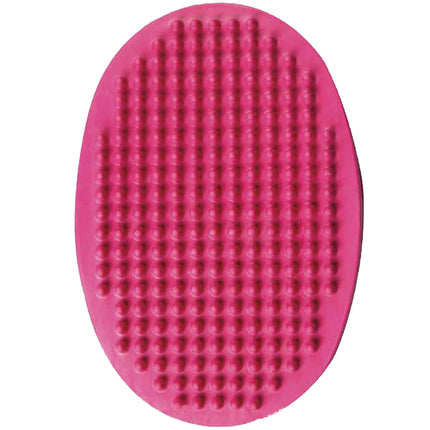 Flamingo Zen Rubber Brush - rubber grooming tool for short-haired dogs - fuchsia