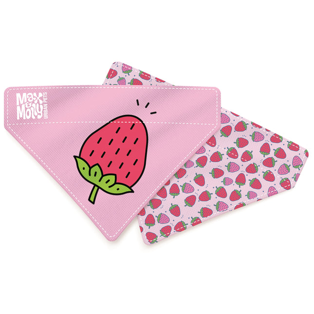 Max & Molly Reversible Bandana Strawberry Dream - reversible bandana for dogs