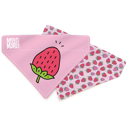 Max & Molly Reversible Bandana Strawberry Dream - reversible bandana for dogs