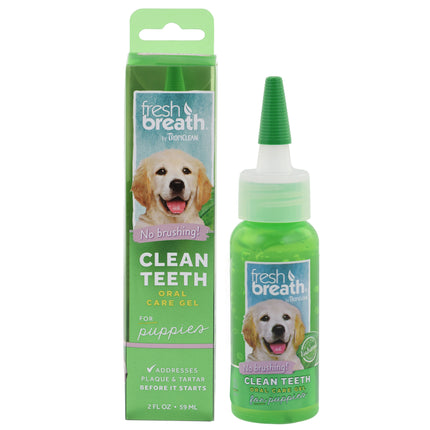 Tropiclean Fresh Breath Clean Teeth Gel for Puppies - dental gel for puppies, for oral hygiene